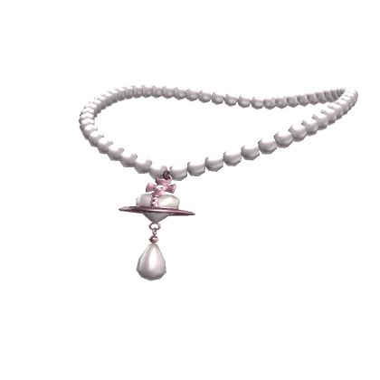 Luxury Pink Pearl Drop Necklace