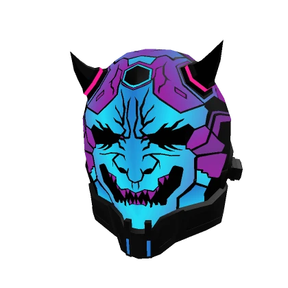 Cyberpunk Oni Helmet - Hacker