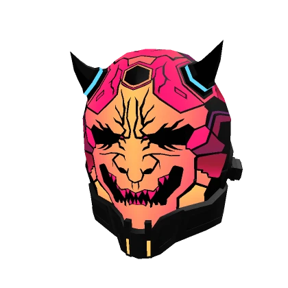 Cyberpunk Oni Helmet - Sunrise