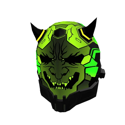 Cyberpunk Oni Helmet - Toxic