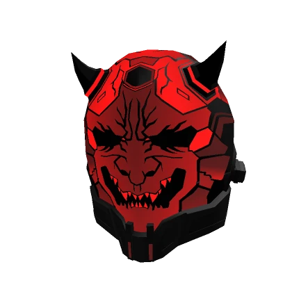 Cyberpunk Oni Helmet - Red Devil