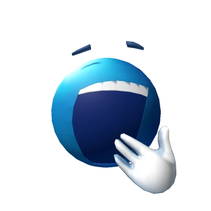 Blue Emoji Yawning