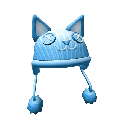 Blue Winter Cat Hat