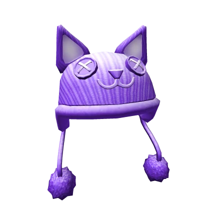 Purple Winter Cat Hat