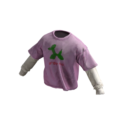 ardor* stacked tee dog Balloon (pink)