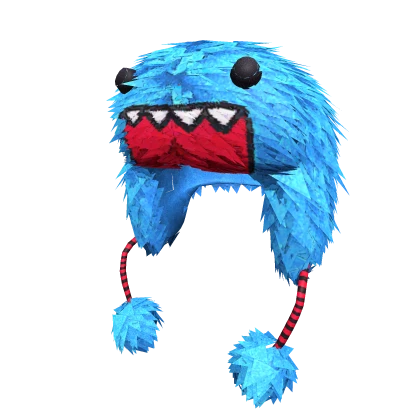 Blue Domo Beast Bear Scene / Emo Ushanka