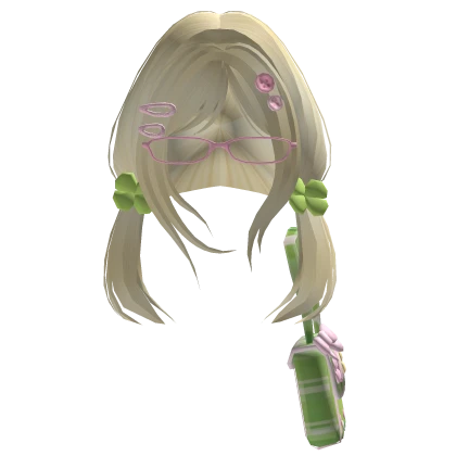 igari mori kei glasses & bag w yellow pigtails 3.0