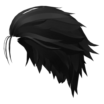 Slicked Back Anime Hair (Black)
