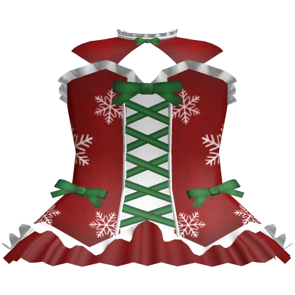 Christmas laced up dress - red/green