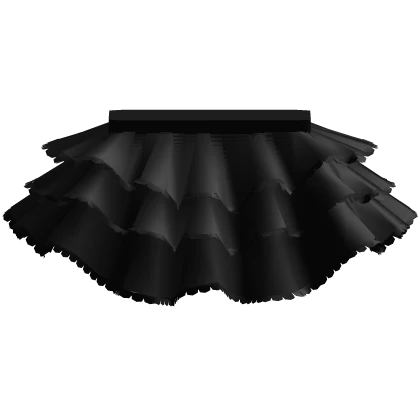 Ruffled Goth Black Skirt 