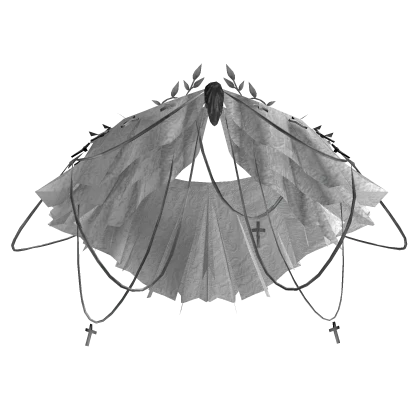 White Silver Ornate Royal Veil