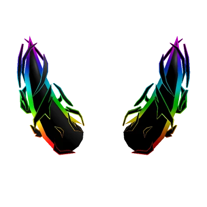 Rainbow Flame Horns