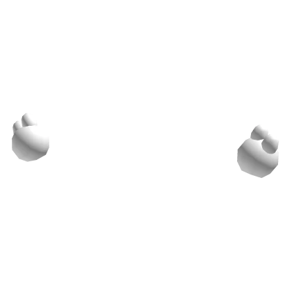 ちび bunny bobble hair ties/clips (white)