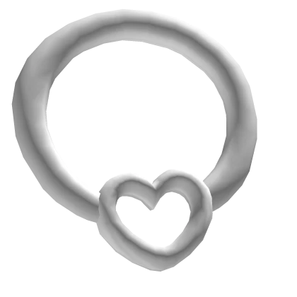 1.0 Heart Cutout Nose Ring Piercing - Silver