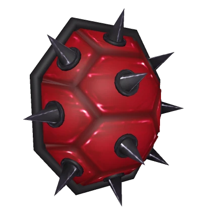 Red Punk Spiked Turtle Shell