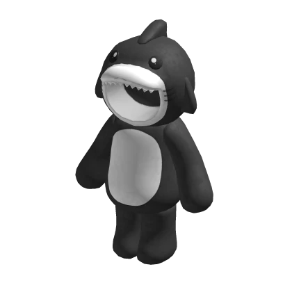 shark onesie plushie black (3.0)