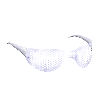 White See Through Y2K Aesthetic Sunglasses GLOWING