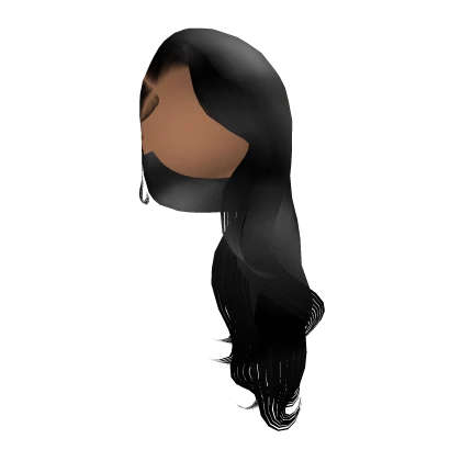 Long Side Swept Hair [Black]