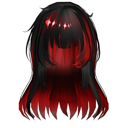 Celestial Crimson Moon Hair -Black Red