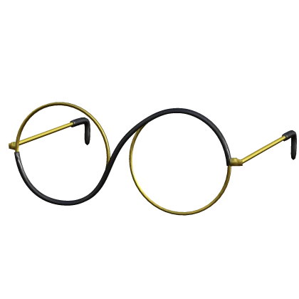 Cute Round Wicked Glasses (Golden)