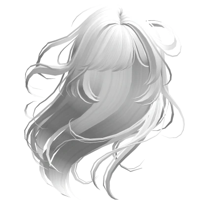 White Lush Windy & Wispy Anime Hair