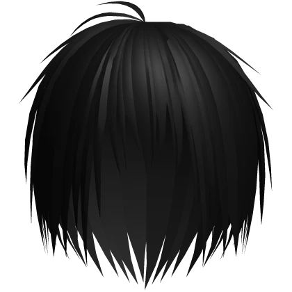 Black Wispy Spiky Messy Emo Hair