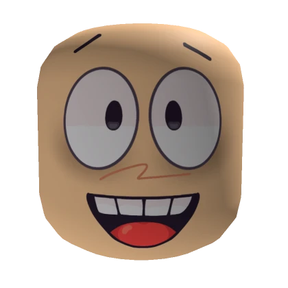 Chipper Cartoony Smile Face [Pastel Brown]