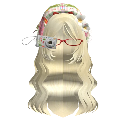 mori kei heisei igari flower camera bandana yellow