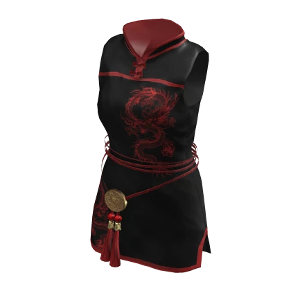 💜 Modern Qipao China Dress_Black