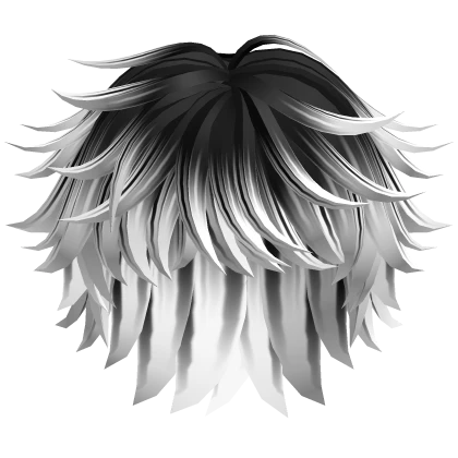 Black to White Messy Cool Boy Hair