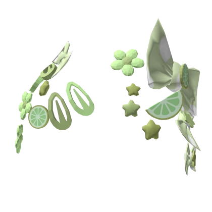 Pastel Lime Theme Decora Hair Clips