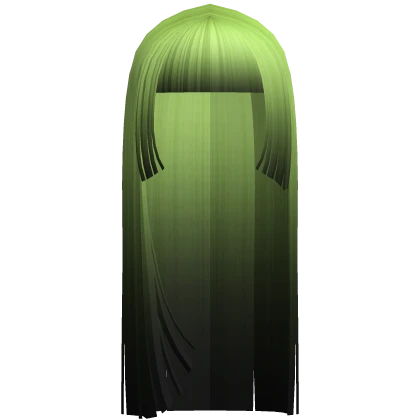 ☆ goth y2k emo vampire hime cut lime to black