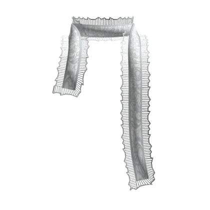 white gothic lace sheer scarf - (3.0)