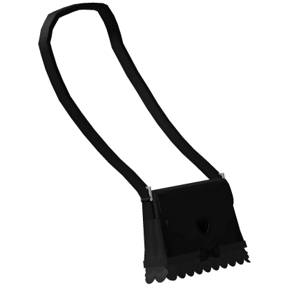 ♡: FREE : ruffled black heart side bag 