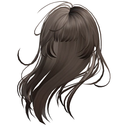 Brown Wind-Blown Long Anime Hair