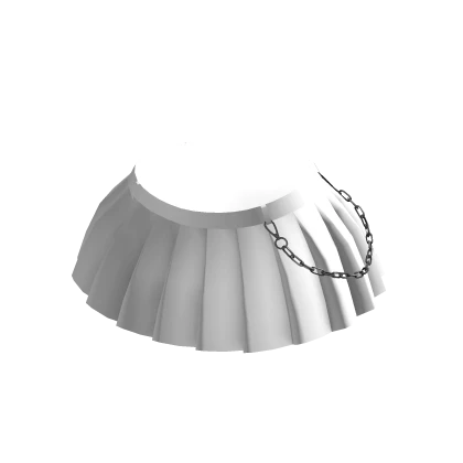 White Pleated Mini Skirt