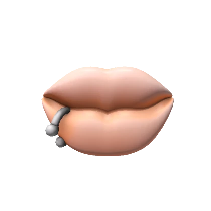 (1.0) Shiny Peach Lips with Piercing