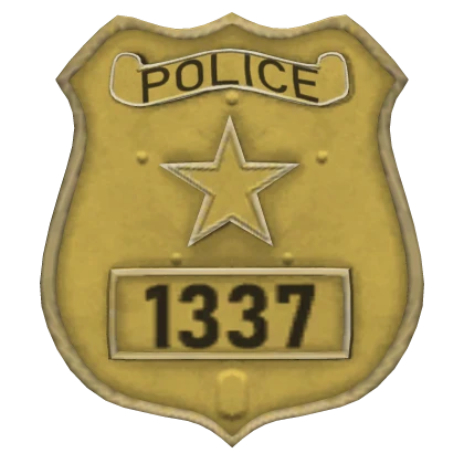 Plain Gold Police Badge
