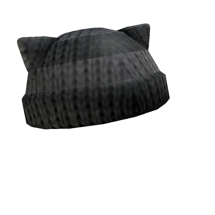 Kitty Knit Beanie (Black)