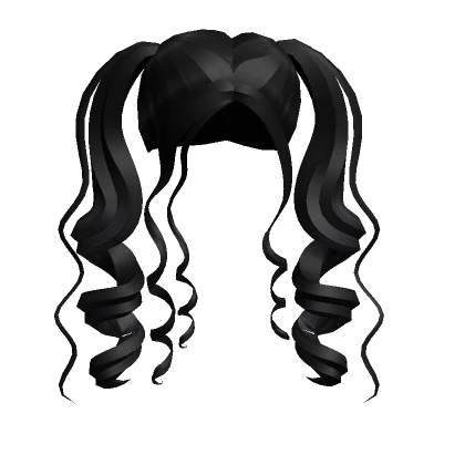 Bouncy Curls with Bangs in Black