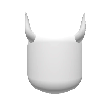 White Faceless Mask With Long Demon Horns