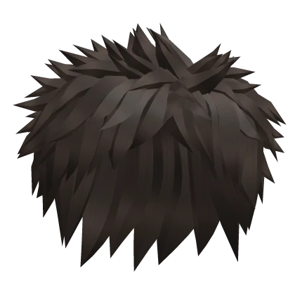 Dark Brown Spiky Messy Boy Hair