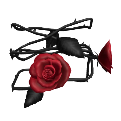 Red Black Gothic Roses Arm Decoration - Left