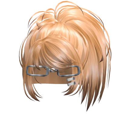 Grunge nerdy spikey ponytail