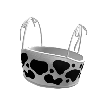 🐄 Cow Y2K Crop Top - Black