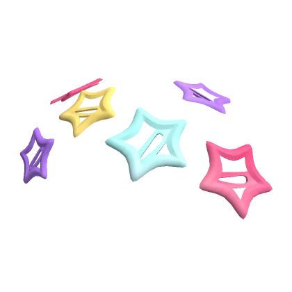 Y2k Trendy Star Hairclips (Colorful)