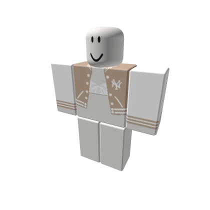 Beige Jacket + White Top Aesthetic Y2k Cute 