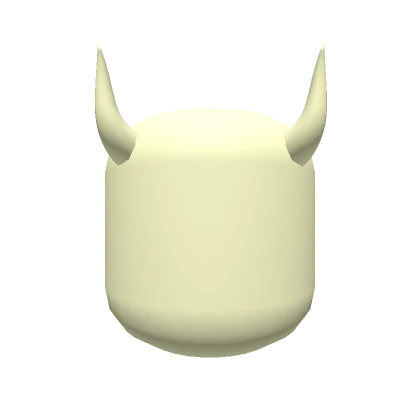 Yellow Faceless Mask With Long Demon Horns