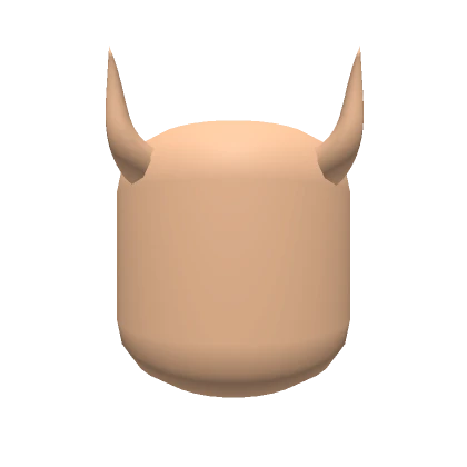 Light Faceless Mask With Long Demon Horns