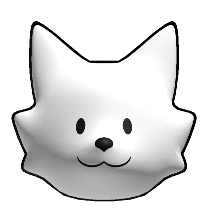 White Cartoony Doggo Head